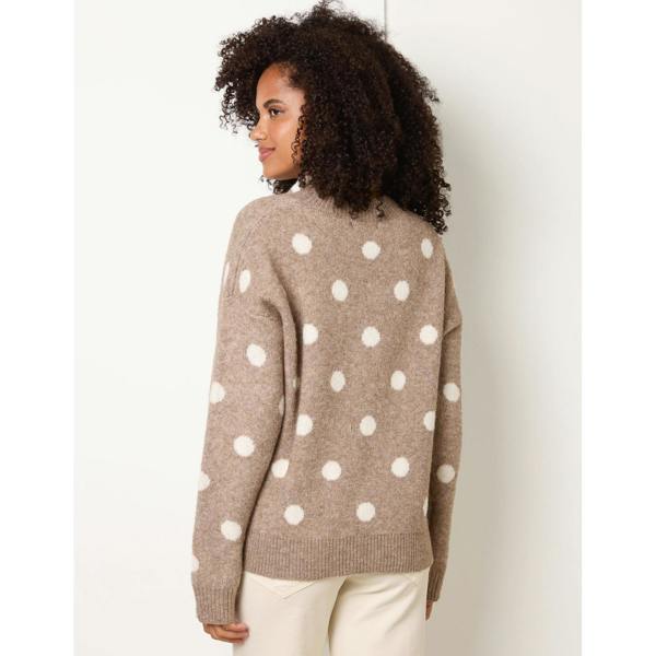 Blue Vanilla Polka Dot Knit Jumper With Scarf