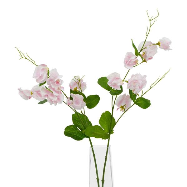 Wyld Haus Set of 3 Artificial Flowers Pale Pink Sweet Pea Stem
