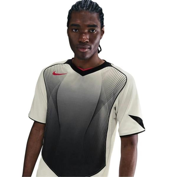 Nike Mens T90 Logo Short-Sleeved T-Shirt - Beige/Black - 