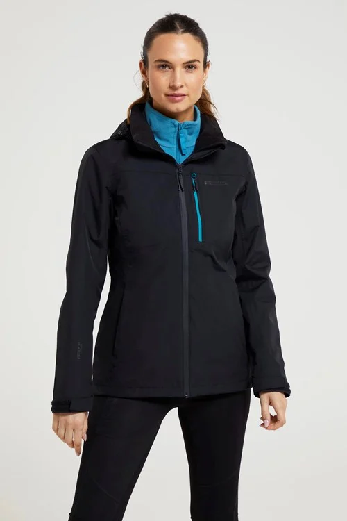 Mountain Warehouse Womens/Ladies Rainforest II Extreme Waterproof Jacket - Jet Black