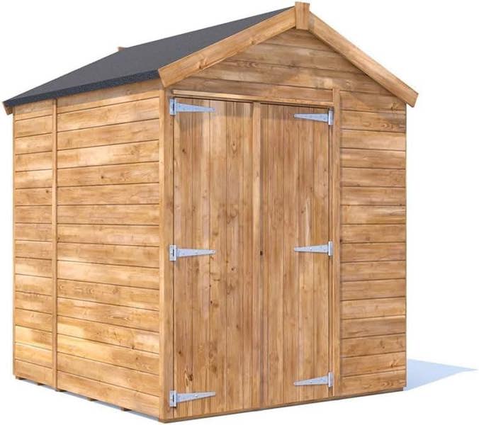 Dunster House Wooden Shed 1.8 x 1.8m 15mm Walls Apex Roof Superfelt, Overlord Modular