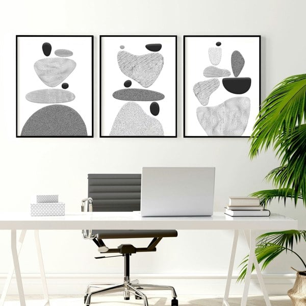 Art Home Office | Set of 3 wall art prints