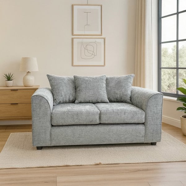 Furnishings For Less Monaco Chenille Fabric 2 Seater Sofa