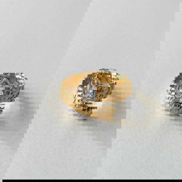 Luxe Tones Kali Luxe 18ct Gold Plated Clear Wrap Ring