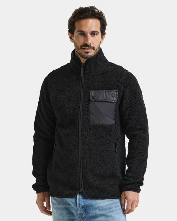 Didriksons Unisex Peter Full Zip Fleece 3 - Black 060