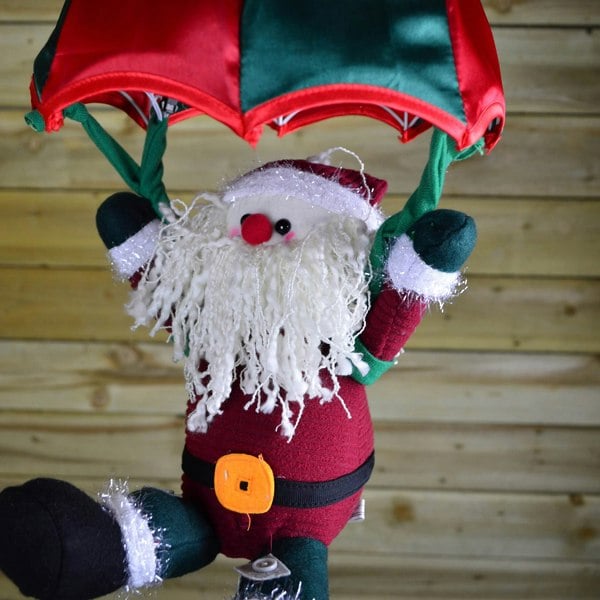 Samuel Alexander 45cm Premier Animated & Musical Parachuting Christmas Character - Santa