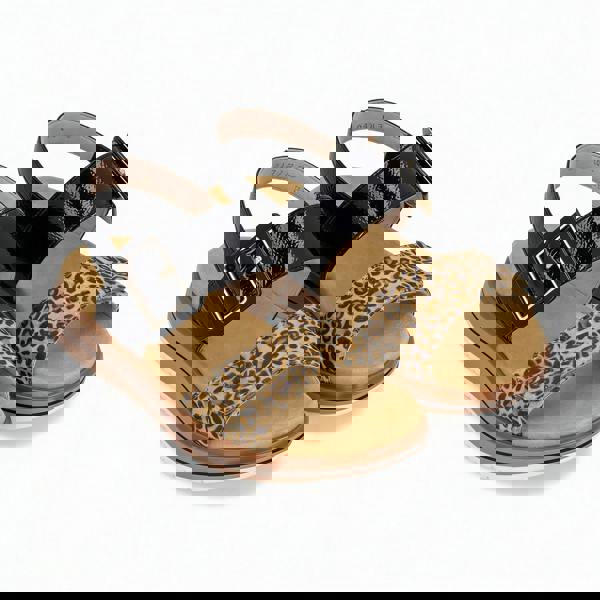 Remonte Remonte D1J53 Womens Ankle Strap Sandals Beige/Black