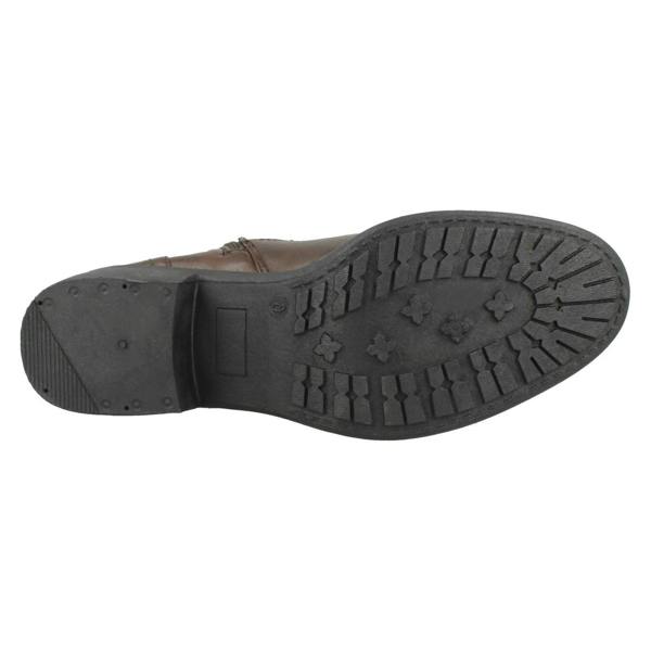 Spot On Ladies Spot On Rouched Ankle Boots