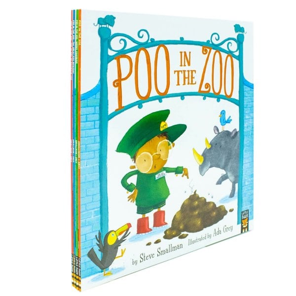 Poo in the Zoo Series 4 Book Set By Smallman & Grey (Poo in the Zoo, Merry Poopmas! & More)