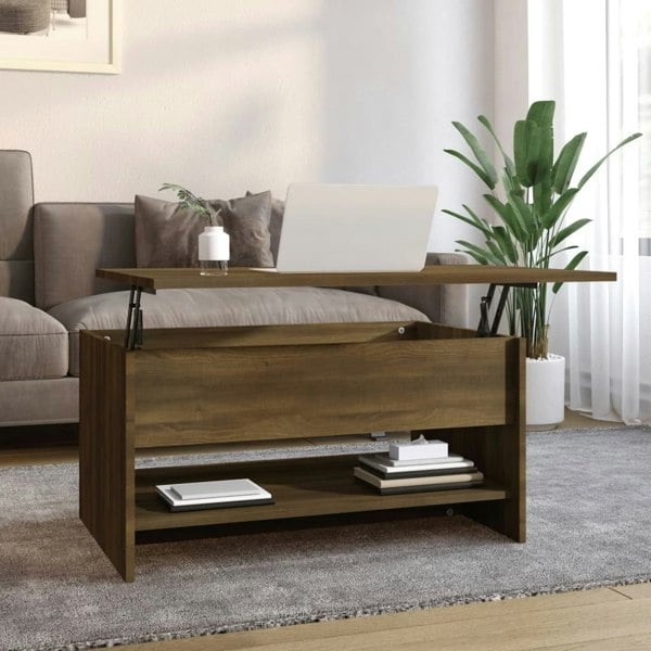 Berkfield Coffee Table Brown Oak 80x50x40 cm Engineered Wood