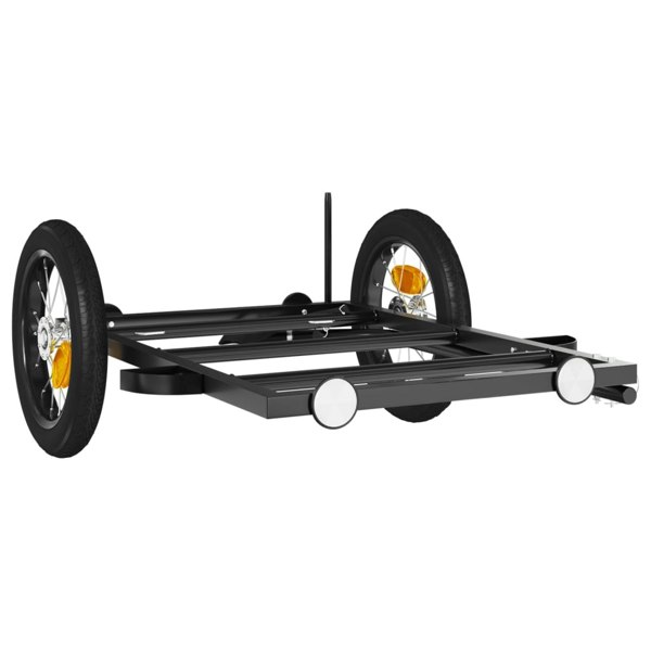 Berkfield Bike Cargo Trailer Black 122x53x28 cm Iron