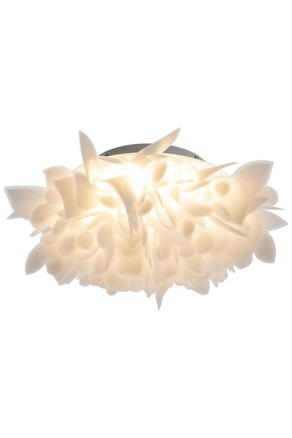 Living and Home Artistic Floral Petal - Shaped White Flush Mount Ceiling Light