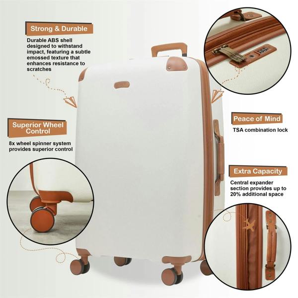 Rock Luggage Carnaby Hard Shell Classic Suitcase Set