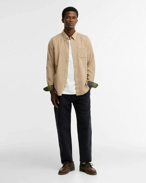 Barbour Ramsey Tailored Long-Sleeved Shirt - Washed Stone