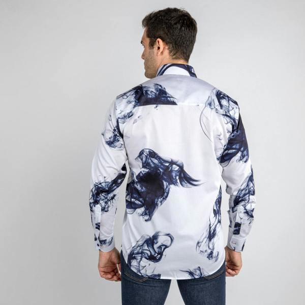 SMOKE PRINT SHIRT – Premium Men's Patterned Shirt by Claudio Lugli | Bold Design, Tailored Fit, Best Printed Shirts