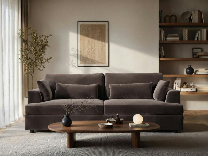 SOLACE+CO Drew 3 Seater - Mocha