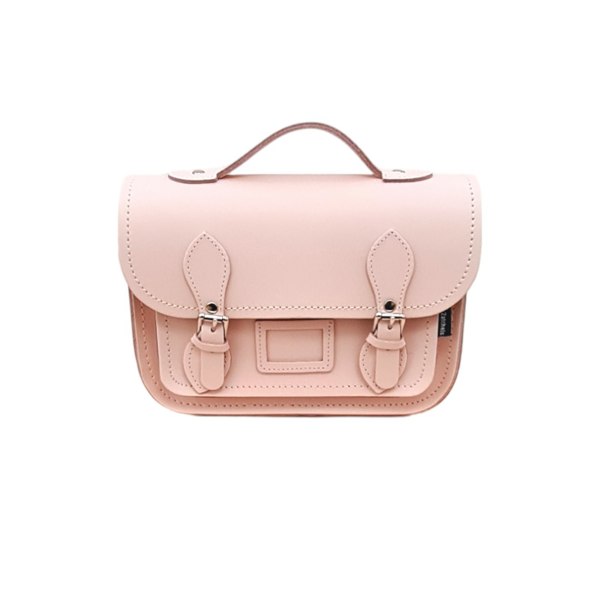 Zatchels Leather Midi Satchel - Cherry Blossom