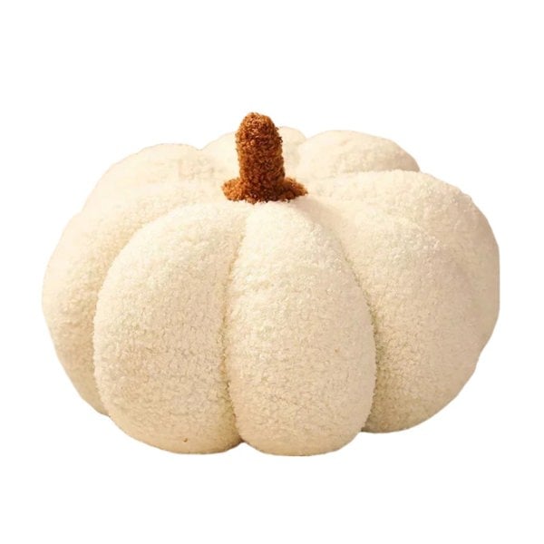 Anyhouz Anypillow White Lamb Fleece Pumpkin Plush Throw Pillow 20cm