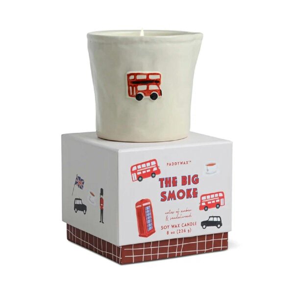 Paddywax Candles Paddywax Bistro Range Ceramic Candle - 8oz - Red - The Big Smoke
