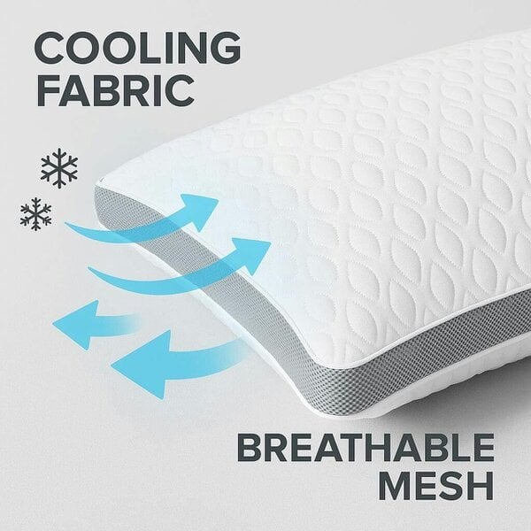 Night Zone Cooling Pillow 48 x 78cm – Breathable Hollowfibre Hotel Quality Pillow
