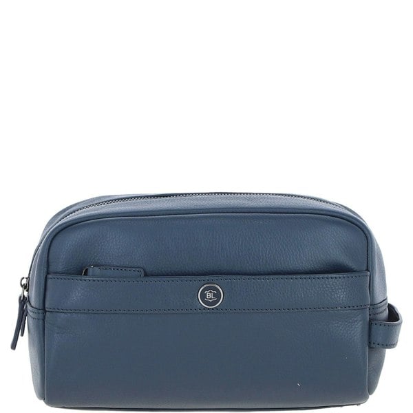 'Aqualuxe' Real Leather Wash Bag: 64407