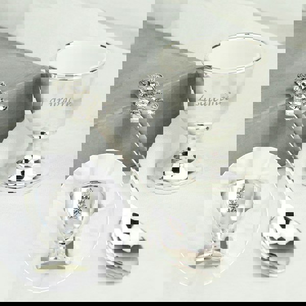 Personalised Memento Company Personalised Silver Egg Cup & Spoon