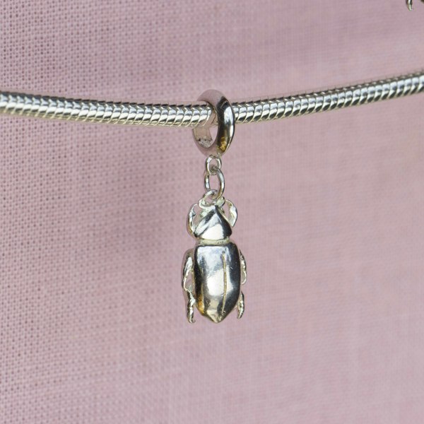 Mylee London Beetle Pendant Charm - Sterling Silver