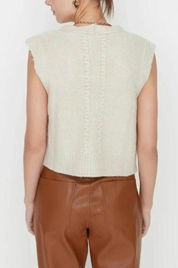 WOVCOR Soft Textured Knit Vest