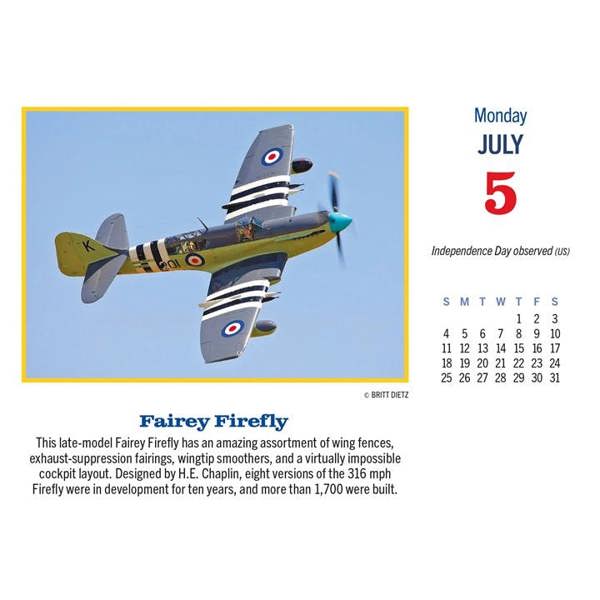 Golden Age Of Flight Desk Calendar 2027, Desk Calendars, Day To View, History & Literature, Gift