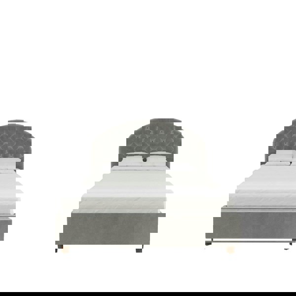 Dorel Home Aspen Upholstered Bed Velvet Lgrey - Double