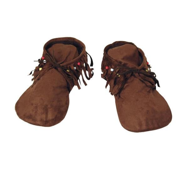 Bristol Novelty Womens/Ladies Hippie Moccasins - Brown - 