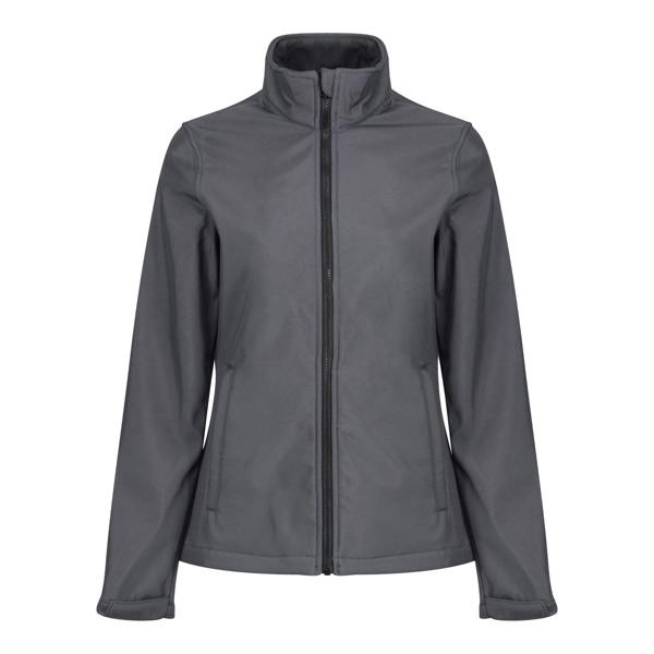 Regatta Standout Womens/Ladies Ablaze Printable Soft Shell Jacket - Seal Grey/Black - 