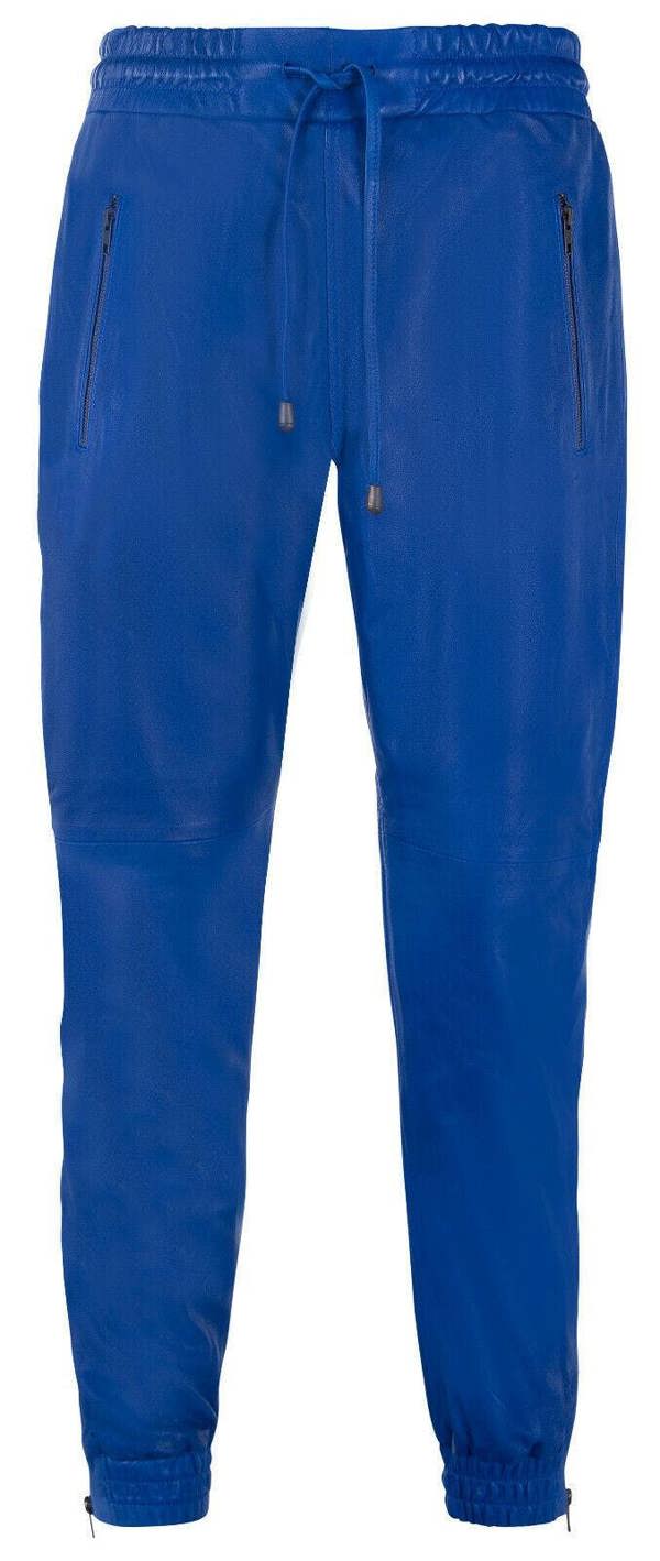 Infinity Leather Mens  Leather Jogging Bottoms-Boston