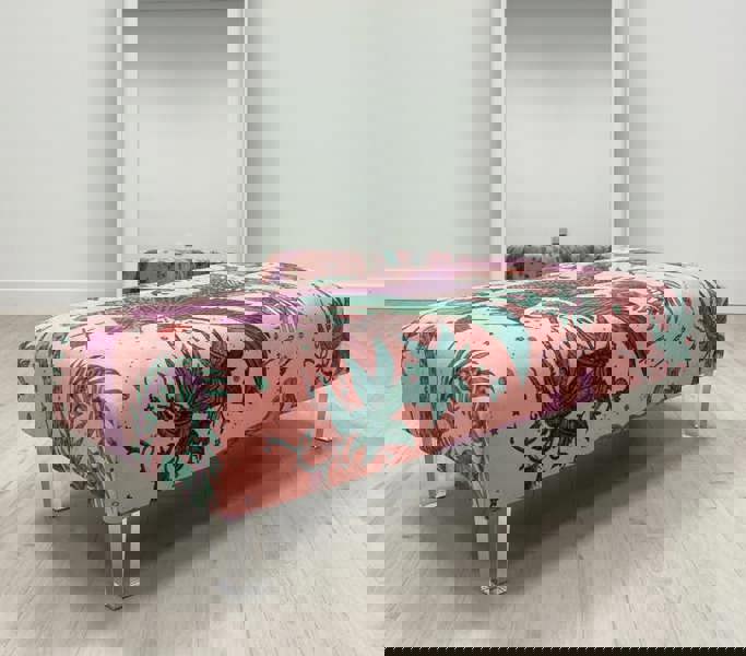 ISTOOLS Premium Lynx Dragon Velvet Footstool Ottoman – Handmade in the UK