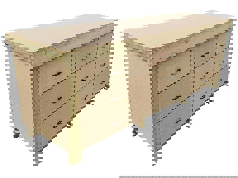 Arbor Garden Solutions Wooden Mdf Top Workbench, Tool Cabinet (V.2) With Drawers