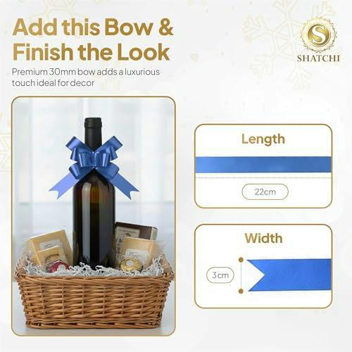 30mm Navy Blue Pull Bows, 10 Pack to 60 Pack Ribbon Gift Bows for Wrapping and Décor image 6