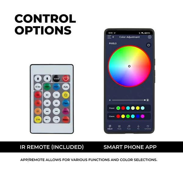 RGB+W LED Strip Rope Lights, 10m and 20m, USB or Battery Powered with Remote and App Control image 7