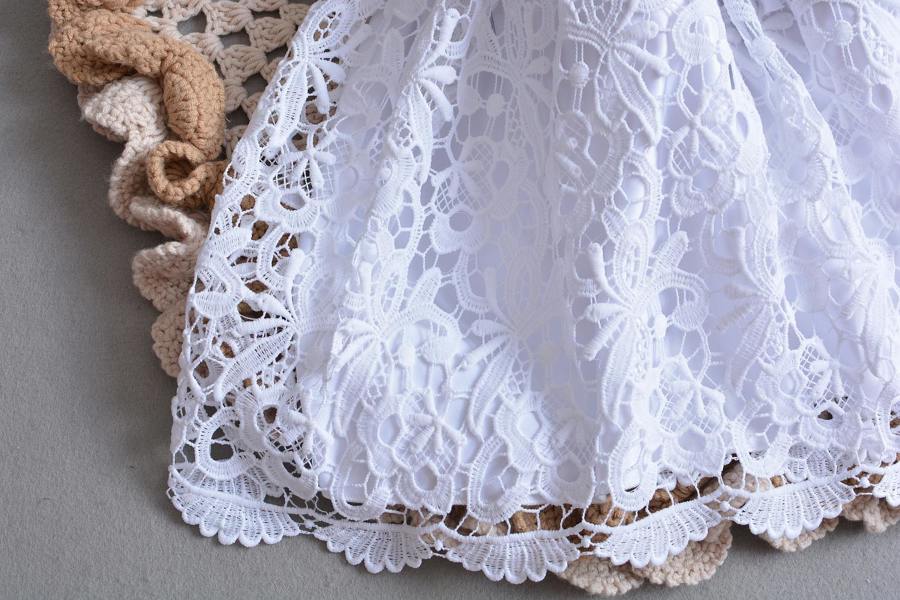 Cinda Lace Christening Gown with Bonnet