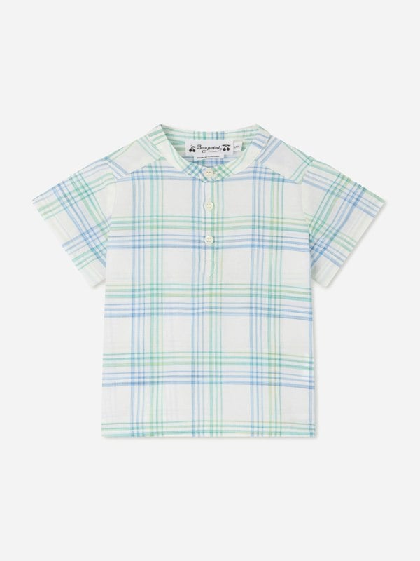 Bonpoint Baby Boys Cesari Shirt in Blue