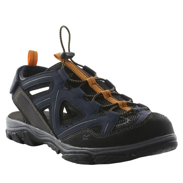 Regatta Mens Westshore III Walking Shoes - Denim/Flame Orange