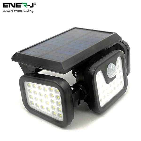 ENER-J Solar Sensor 3 Heads  Wall Light, 2400 mAh, 6000-6500K