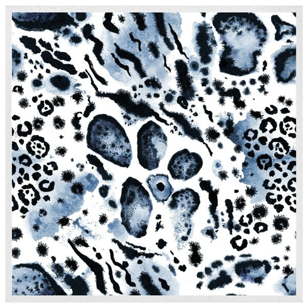 Benjamin Tate Design Blue leopard print (picture Frame)
