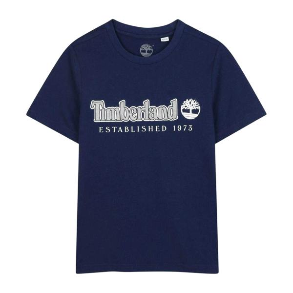 Timberland Childrens/Kids Established 1973 Logo T-Shirt - Navy - 