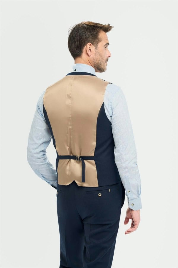 House of Cavani Tropez Navy Waistcoat