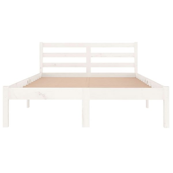 Berkfield Day Bed Solid Wood Pine 120x200 cm White
