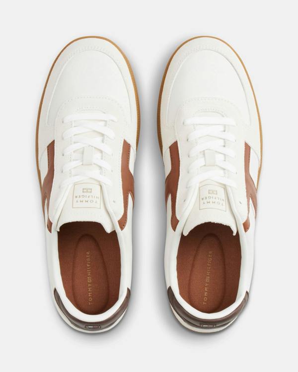 Tommy Hilfiger TH Tribeca Mix Mens Trainers - Ecru