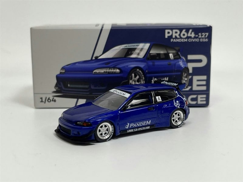 Pop Race Pandem Civic EG6 Metallic Blue 1:64 Pop Race PR640127