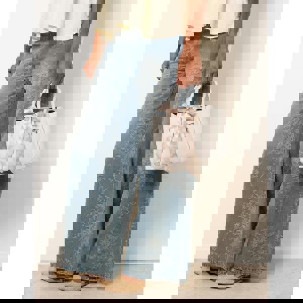 Blue Vanilla Scarf Top Handle Bag