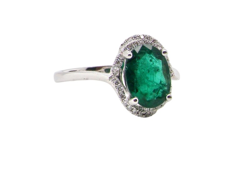 Vintage Tom A NEW Emerald and Diamond Cluster Ring