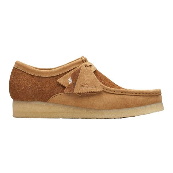Clarks Originals Mens Wallabee Suede Boat Shoes - Tan